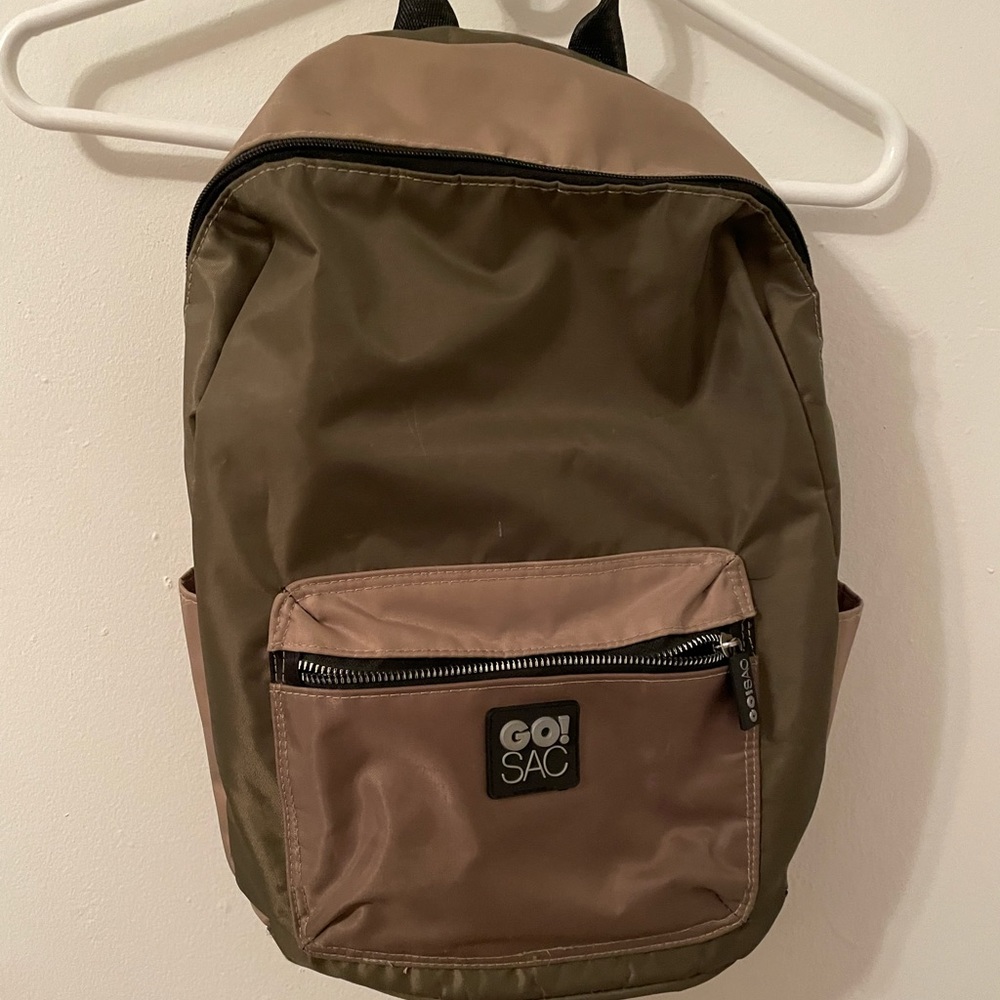 UNISEX Black brown and green backpack from GO SAC